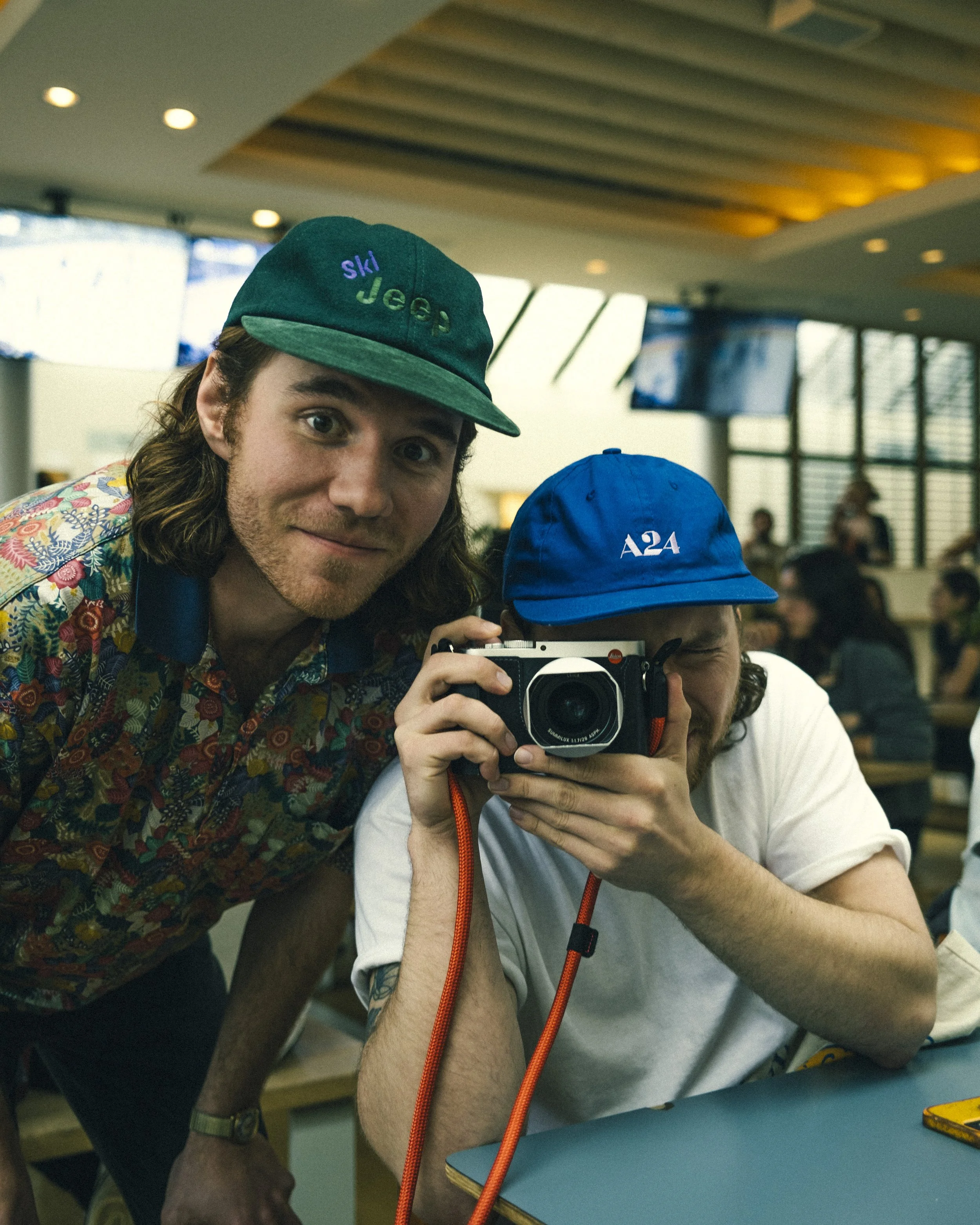 Mitch and Nick on set